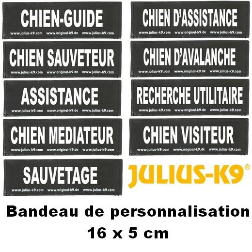 Bandes Personnalisation Harnais Chien Guide - 16x5cm